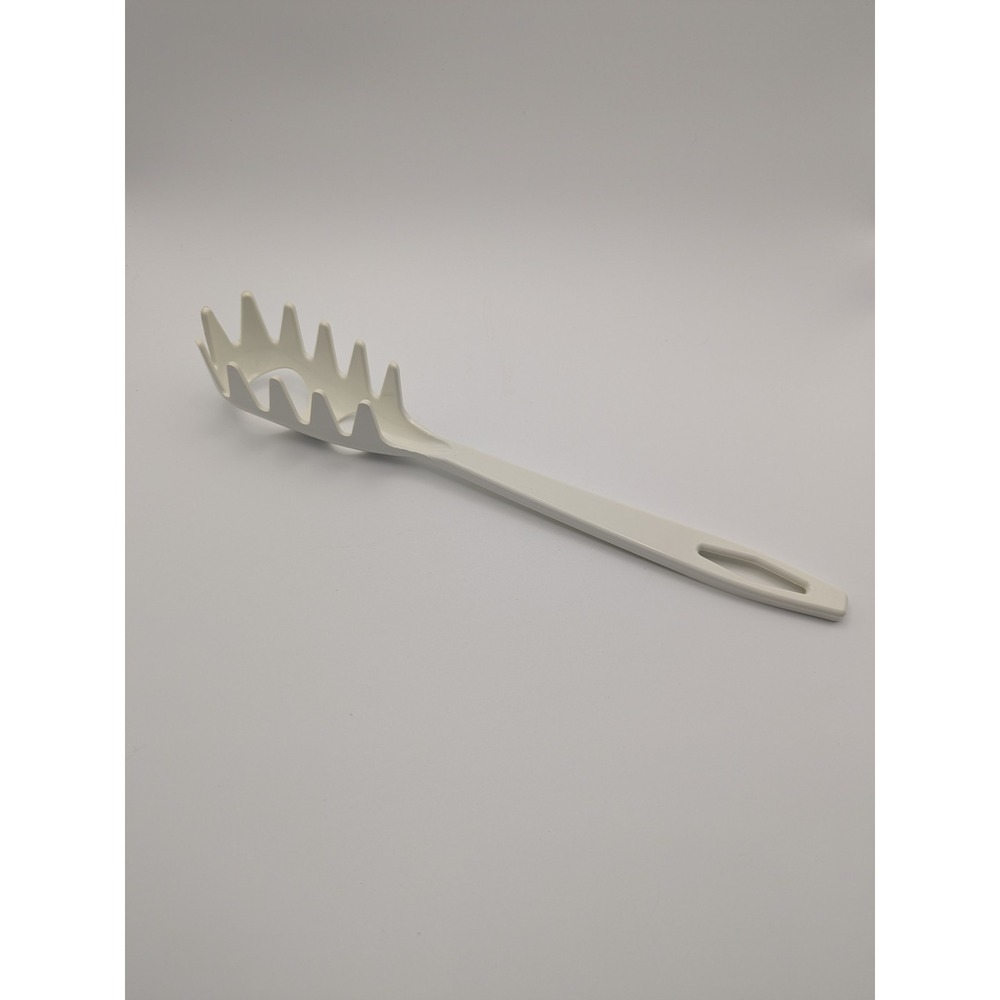Vintage Tailor Made Ivory Nylon Plastic Spaghetti Server‎ Pasta Spoon Utensil 24